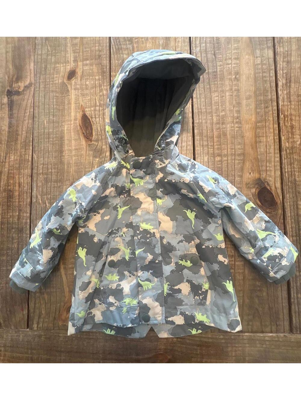 Dip Baby Hooded Dinosaur Print Jacket 6-12 Months Camo 6/12 Boys Boutique